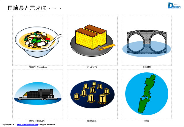 長崎県をイメージするイラスト パワーポイント Png形式画像 フリー素材 無料素材のdigipot