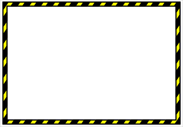 黄色と黒の警戒枠画像