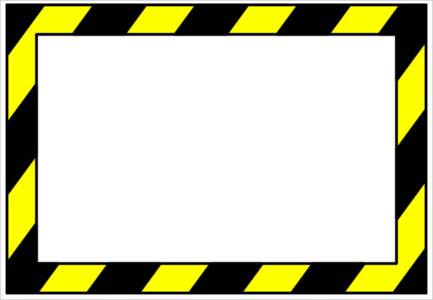 黄色と黒の警戒枠画像5