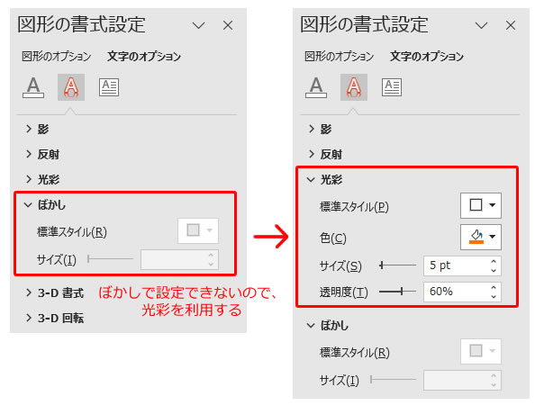 文字のぼかしサンプル画像3