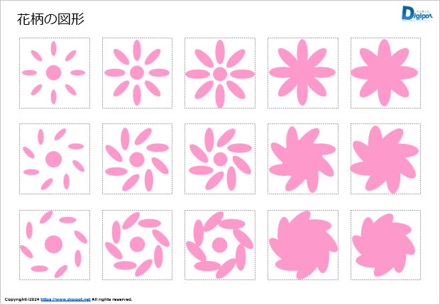 花柄の図形画像