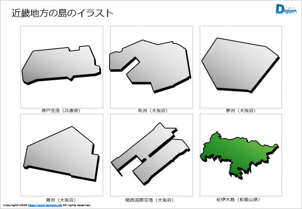近畿地方の島のイラスト画像2