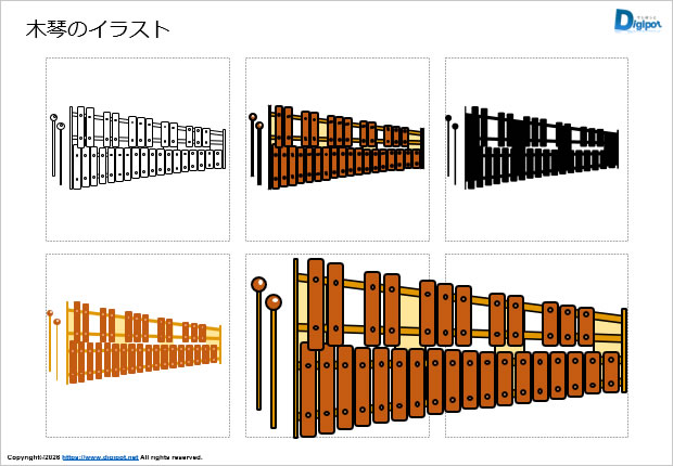 木琴のイラスト画像