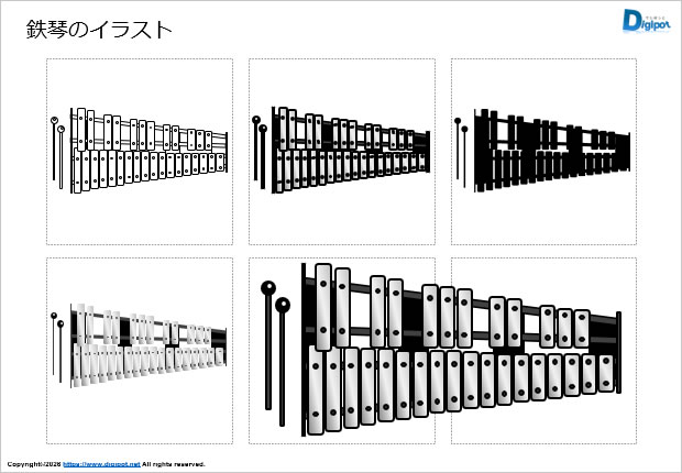 鉄琴のイラスト画像