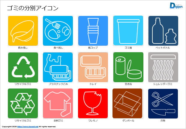 ゴミの分別マーク画像2