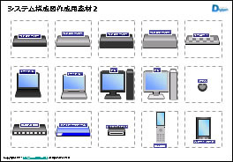 システム構成図作成用素材まとめ フリー素材まとめ フリー素材 無料素材のdigipot