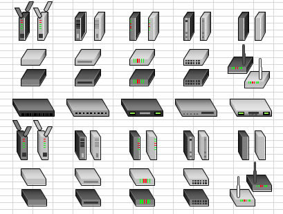 システム構成図作成用素材 サーバー Pcなどの機器素材集 エクセル フリー素材 無料素材のdigipot