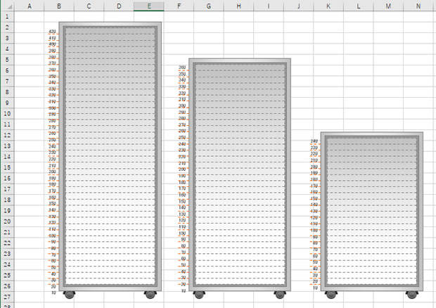 サーバーラック図作成テンプレート Excel エクセル フリー素材 無料素材のdigipot