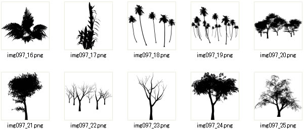 植物のシルエット 画像 フリー素材 無料素材のdigipot