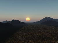 日の出のCG画像