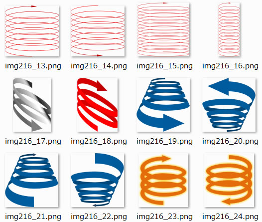 スパイラル矢印のイラスト画像2