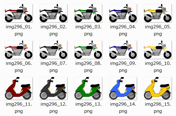 バイク オートバイ 原付のイラスト 画像 フリー素材 無料素材のdigipot