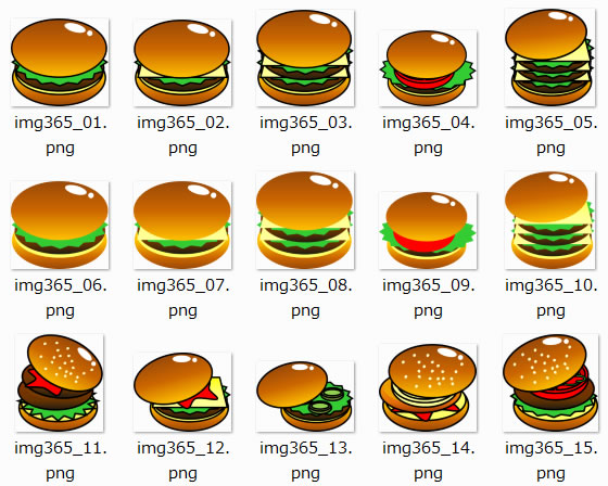 ハンバーガーのイラスト Png形式画像 フリー素材 無料素材のdigipot