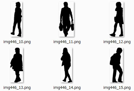 歩いてる人のシルエット Png形式画像 フリー素材 無料素材のdigipot