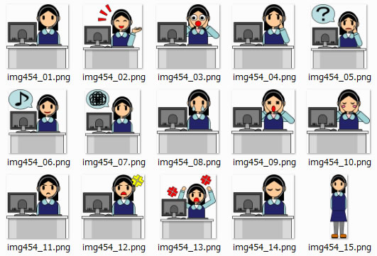 女性オペレーターのイラスト 画像 フリー素材 無料素材のdigipot