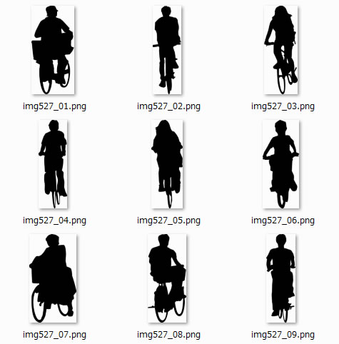 自転車に乗る人のシルエット 画像 フリー素材 無料素材のdigipot