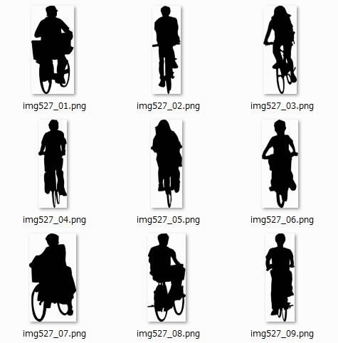 自転車に乗る人のシルエット Png形式画像 フリー素材 無料素材のdigipot