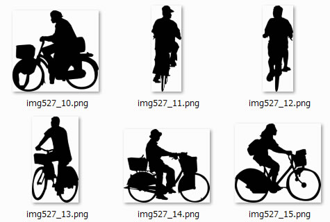 自転車に乗る人のシルエット Png形式画像 フリー素材 無料素材のdigipot