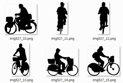 自転車に乗る人のシルエット 画像 フリー素材 無料素材のdigipot