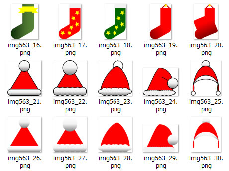クリスマスの靴下 靴 帽子のイラスト Png形式画像 フリー素材 無料素材のdigipot