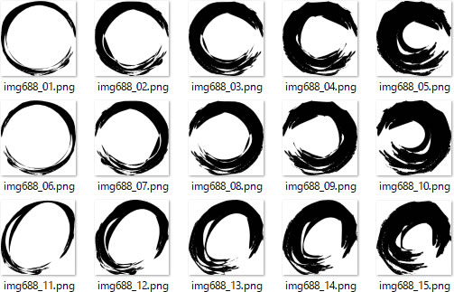 筆文字風の丸型 画像 フリー素材 無料素材のdigipot