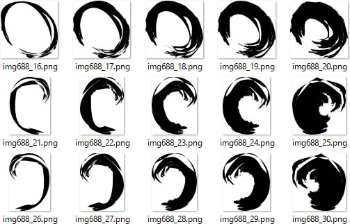 筆文字風の丸型 画像 フリー素材 無料素材のdigipot