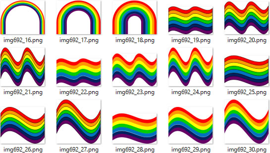 虹のイラスト Png形式画像 フリー素材 無料素材のdigipot