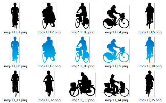 自転車を運転する人のシルエット Png形式画像 フリー素材 無料素材のdigipot