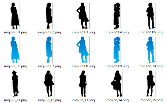 立っている女性のシルエット 画像 フリー素材 無料素材のdigipot