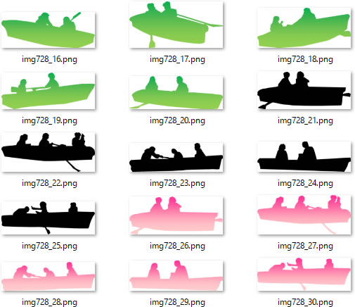 ボートを漕ぐ人のシルエット 画像 フリー素材 無料素材のdigipot