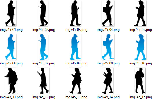 歩きスマホする人のシルエット 画像 フリー素材 無料素材のdigipot