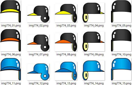 野球のヘルメットのイラスト画像