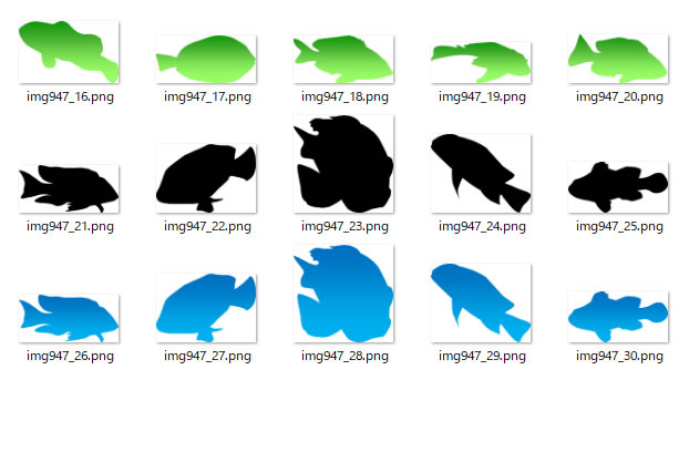熱帯魚のシルエット 画像 フリー素材 無料素材のdigipot