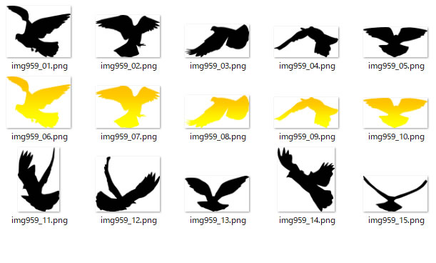 飛んでいるハトのシルエット Png形式画像 フリー素材 無料素材のdigipot
