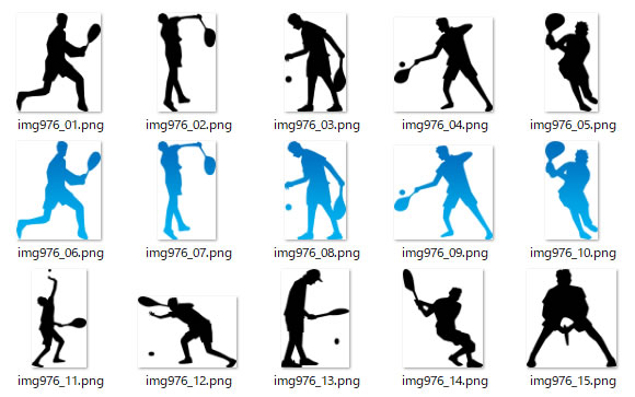 テニスのシルエット Png形式画像 フリー素材 無料素材のdigipot
