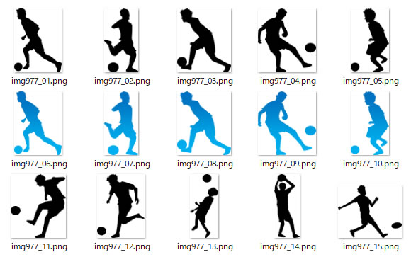 サッカーのシルエット Png形式画像 フリー素材 無料素材のdigipot