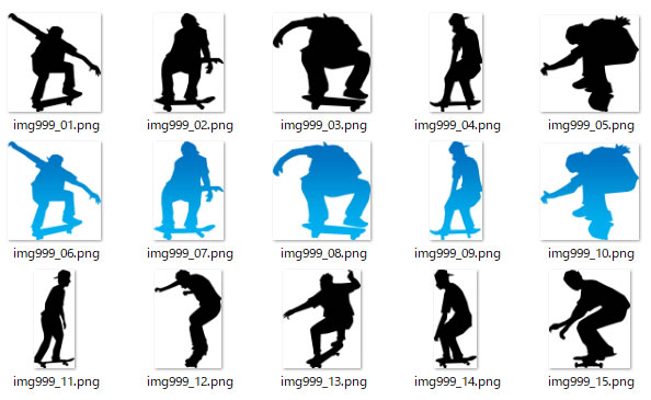 スケートボードのシルエット Png形式画像 フリー素材 無料素材のdigipot
