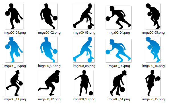 バスケットボール バスケのシルエット 画像 フリー素材 無料素材のdigipot