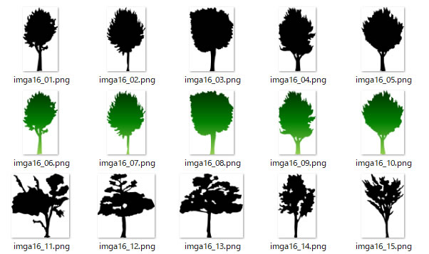 木 樹木のシルエット Png形式画像 フリー素材 無料素材のdigipot