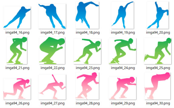 スピードスケートのシルエット 画像 フリー素材 無料素材のdigipot