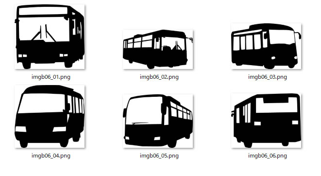 バスのシルエット 画像 フリー素材 無料素材のdigipot