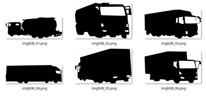 大型トラックのシルエット 画像 フリー素材 無料素材のdigipot