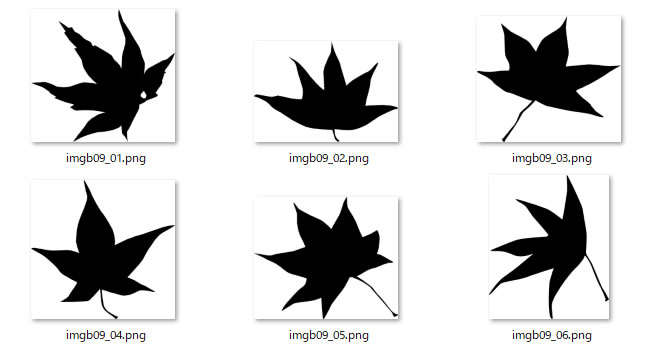 モミジの葉っぱのシルエット Png形式画像 フリー素材 無料素材のdigipot