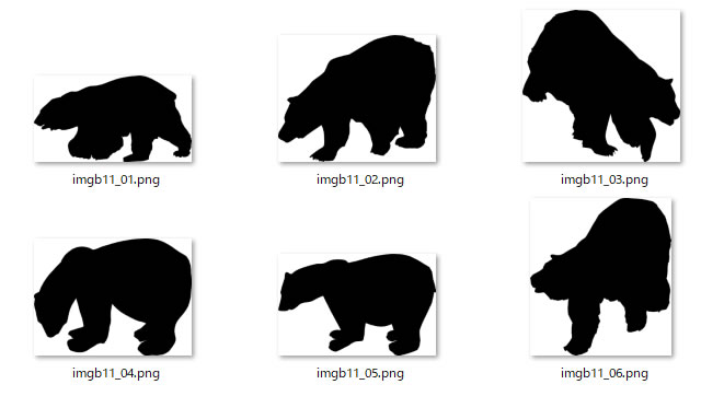 クマのシルエット 画像 フリー素材 無料素材のdigipot