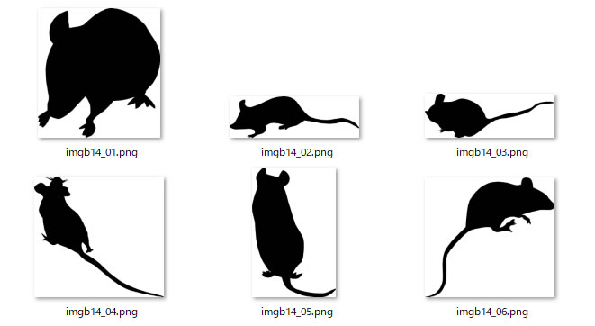 ネズミのシルエット 画像 フリー素材 無料素材のdigipot