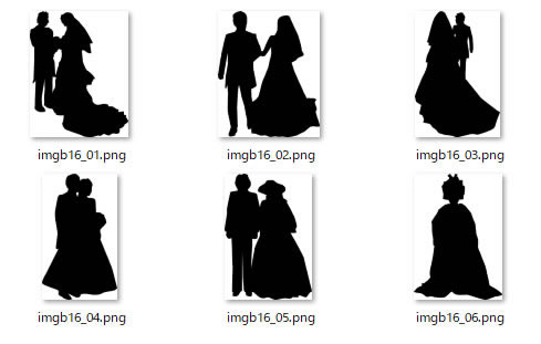 結婚式 ウェディングのシルエット 画像 フリー素材 無料素材のdigipot