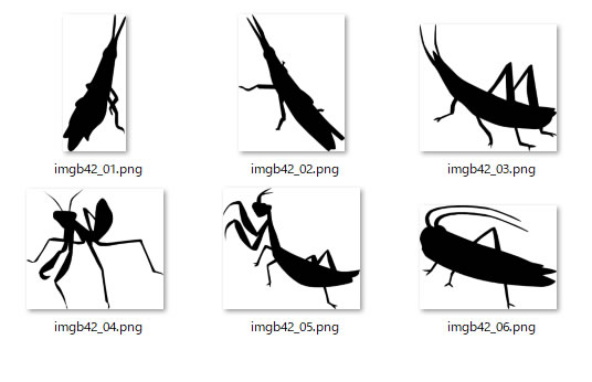 バッタ カマキリのシルエット 画像 フリー素材 無料素材のdigipot