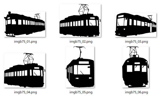 路面電車のシルエット Png形式画像 フリー素材 無料素材のdigipot