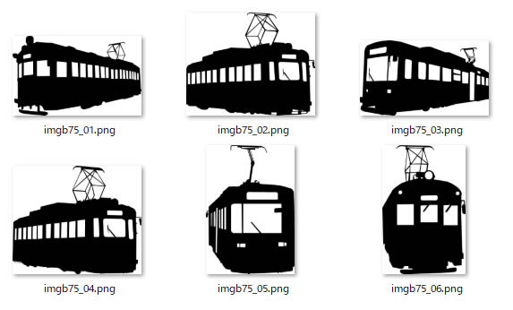 路面電車のシルエット 画像 フリー素材 無料素材のdigipot