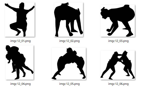 相撲のシルエット 画像 フリー素材 無料素材のdigipot